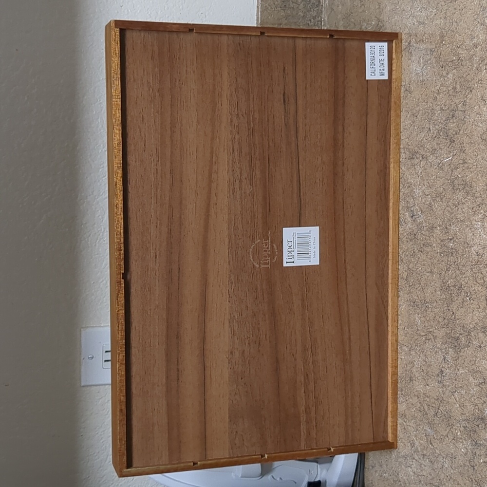 Bamboo wood flatware organizer